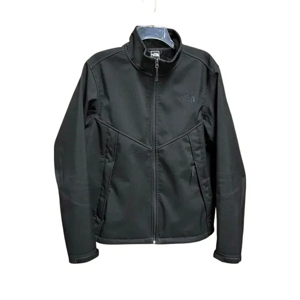 The North Face Men’s Black Fleece Lined Soft Shell Wind Jacket Size Large